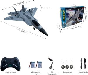 2-Channel RC Airplane with Remote Control